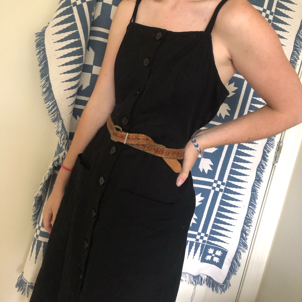 ASOS midi black dress